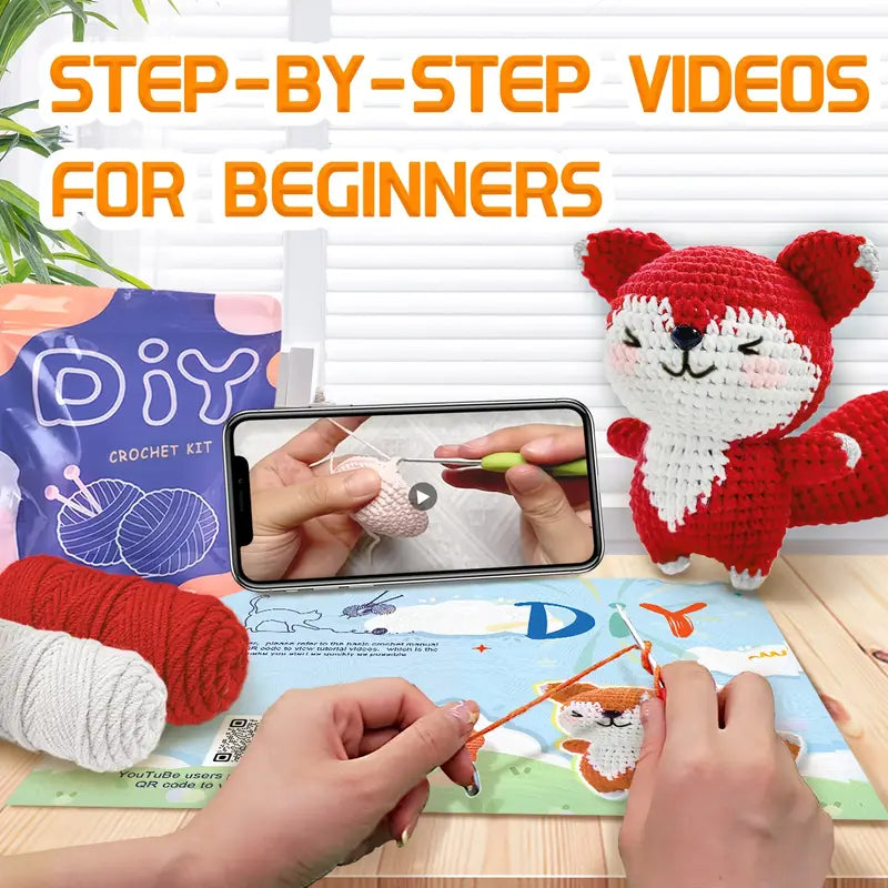 Beginner Fox Crochet Kit