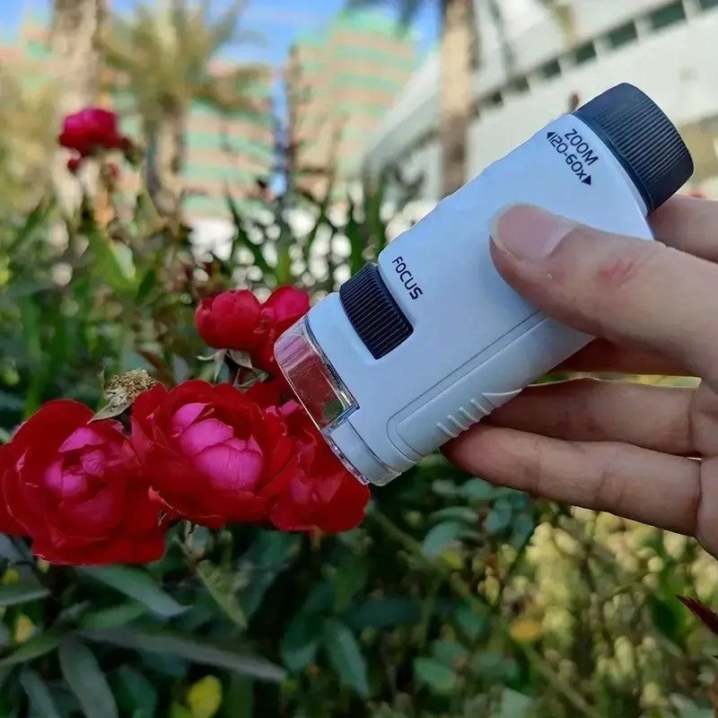Portable Handheld Mini Microscope with LED Light