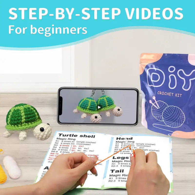 Beginner Turtle Crochet Kit