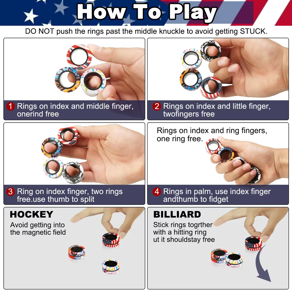 Magnetic Fidget Rings