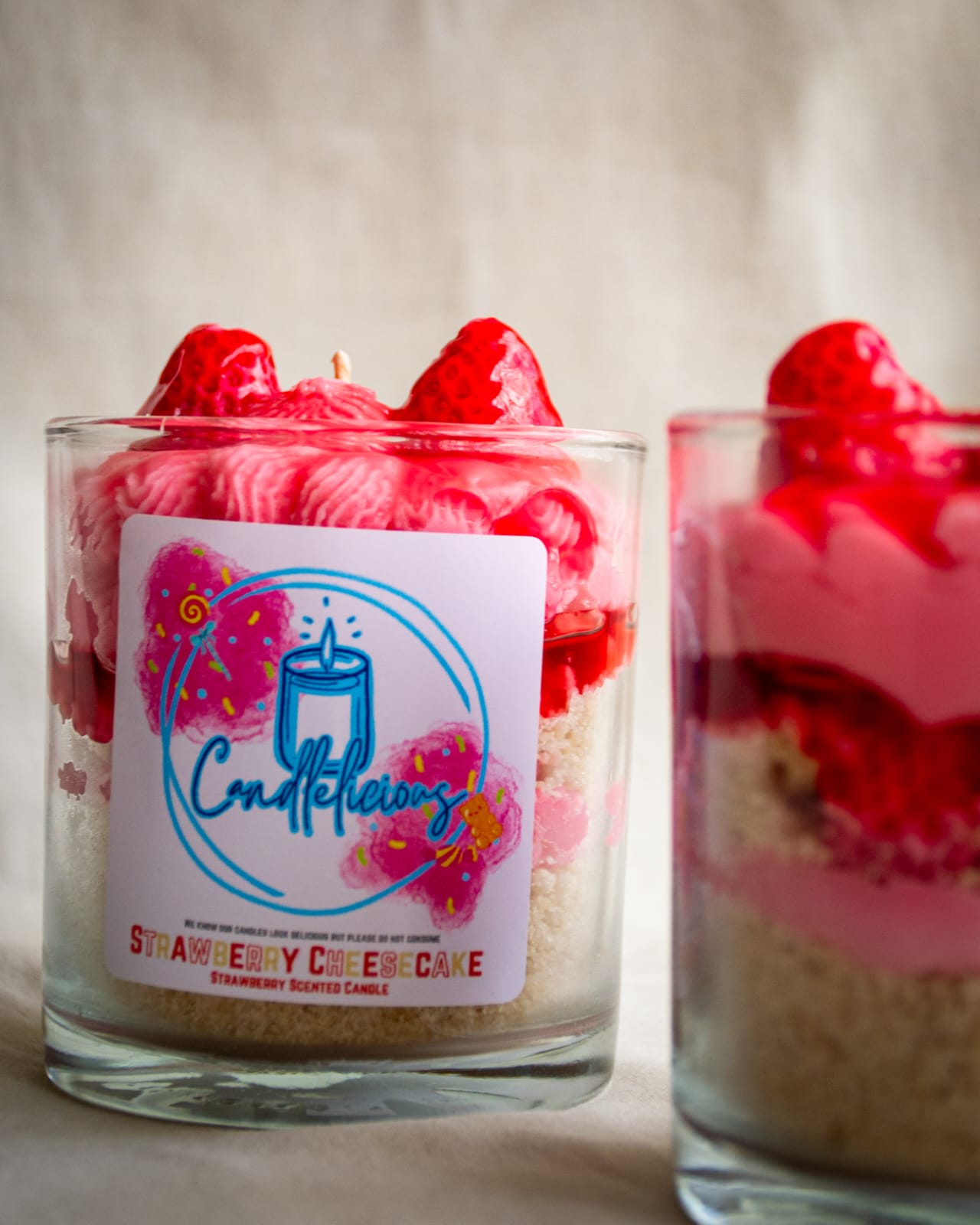 Scented Candle - Strawberry Cheescake