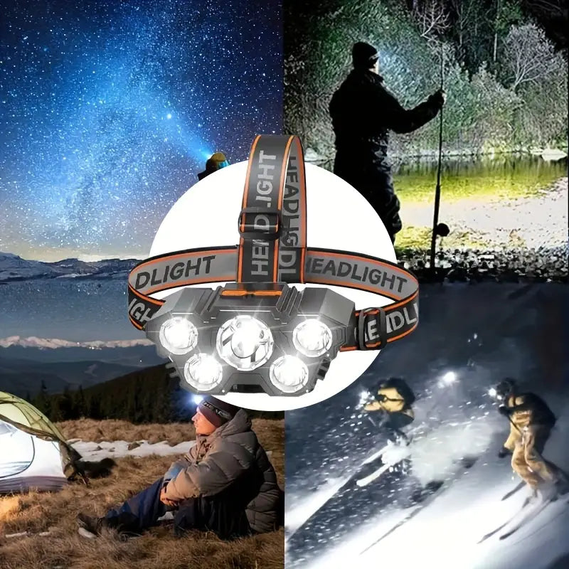 5 LED Rechargeable Headlamp