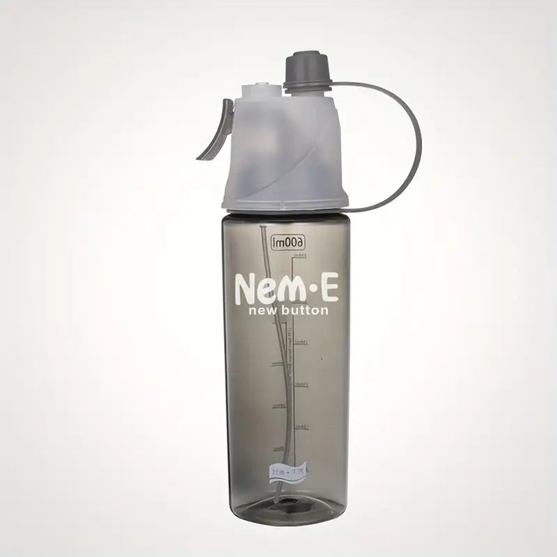 Sports water bottle with trigger spray