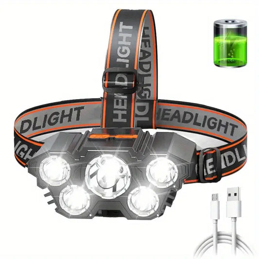 5 LED Rechargeable Headlamp