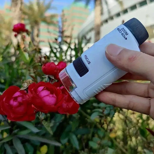 Portable Handheld Mini Microscope with LED Light