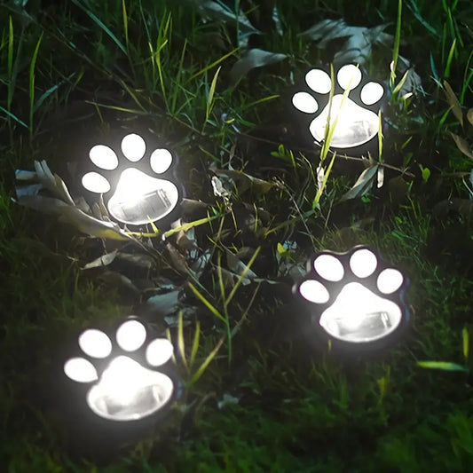 Paw Print Solar Lights