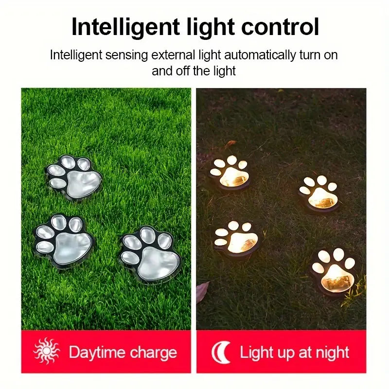 Paw Print Solar Lights